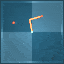 Reacher hard task, with a smaller goal sphere: successful execution